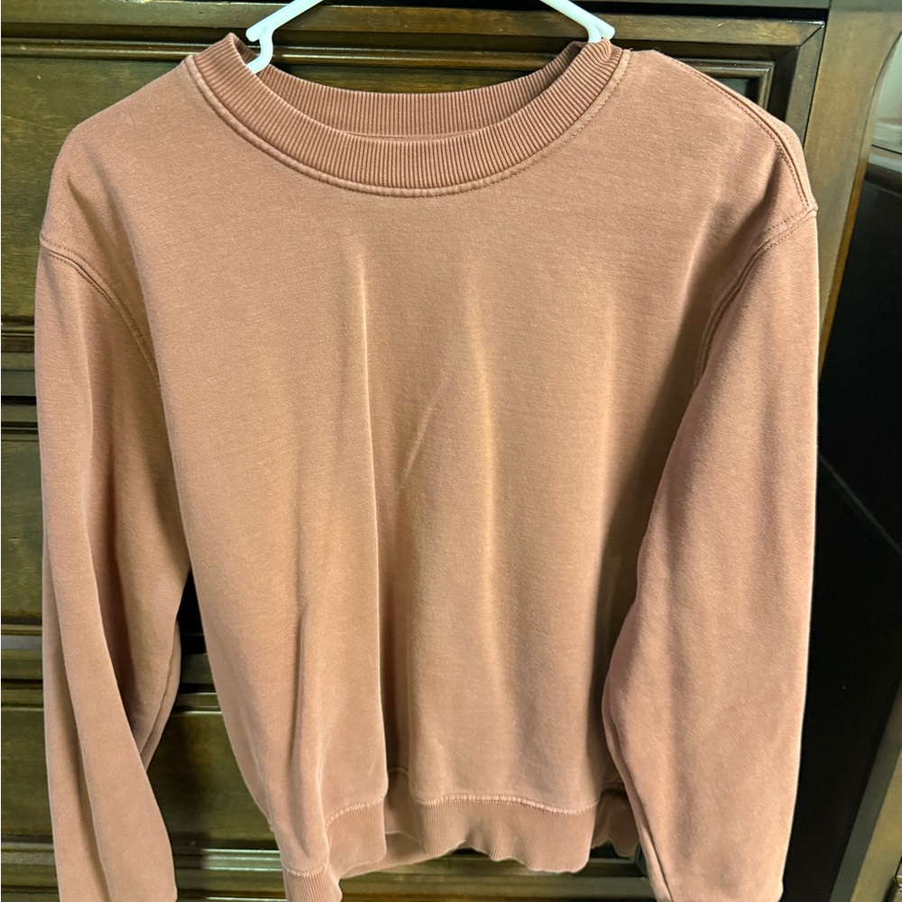 Old Navy Cozy Crewneck Sweatshirt - Warm Rust